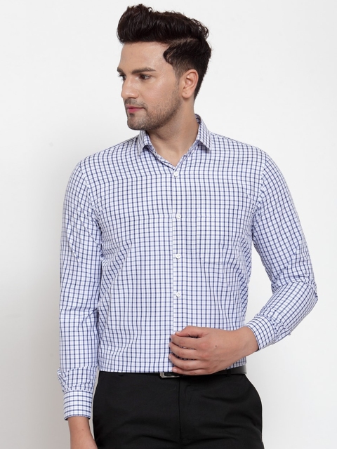 

JAINISH Men Blue Regular Fit Checked Casual Shirt