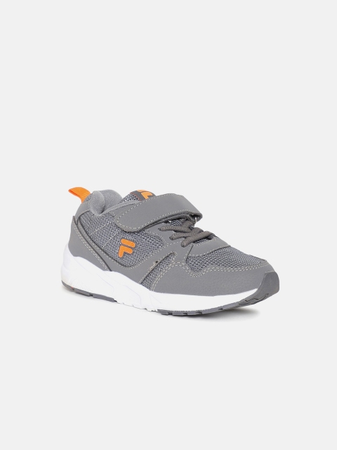 

FILA Kids Grey Woven Design Sneakers