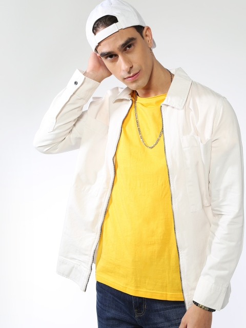 

Blue Saint Men White Solid Lightweight Tailored Jacket