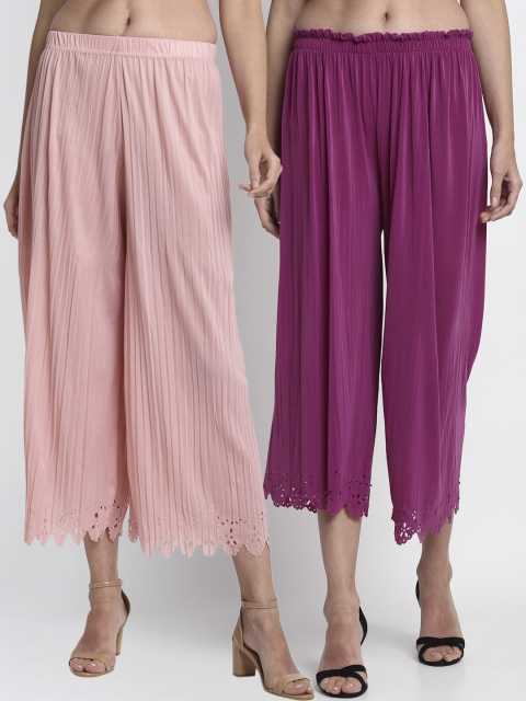 

NEUDIS Women Purple Regular Fit Solid Culottes