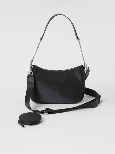 

H&M Women Black Pouched shoulder bag
