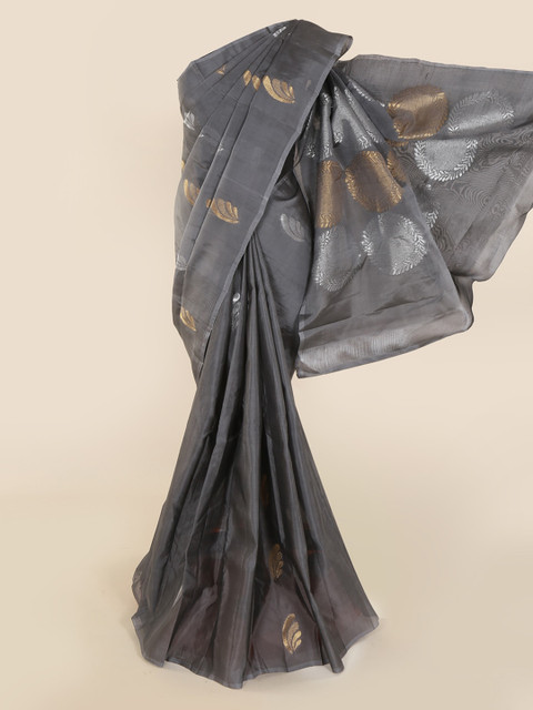 

Pothys Grey Art Silk Woven Design Kanjeevaram Saree