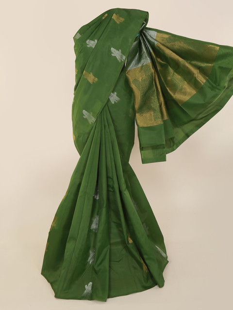 

Pothys Green Art Silk Woven Design Kanjeevaram Saree