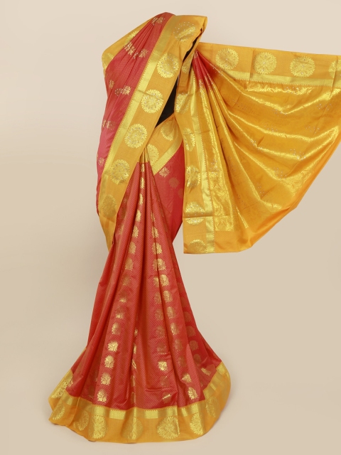 

Pothys Pink Art Silk Woven Design Kanjeevaram Handloom Saree