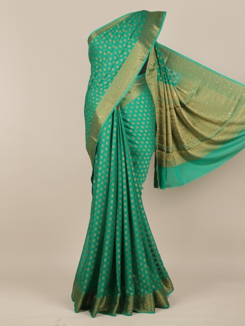 

Pothys Green Woven Design Saree
