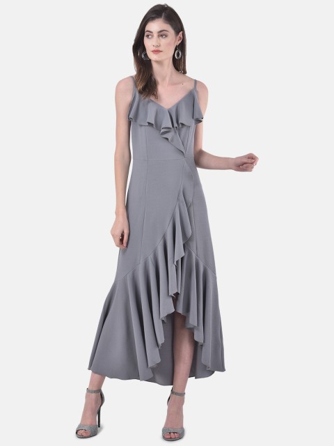 

Eavan Women Grey Solid Fit and Flare Dress