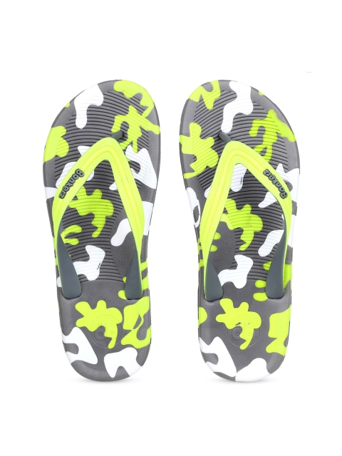 

Bonkerz Men Yellow & Grey Printed Thong Flip-Flops