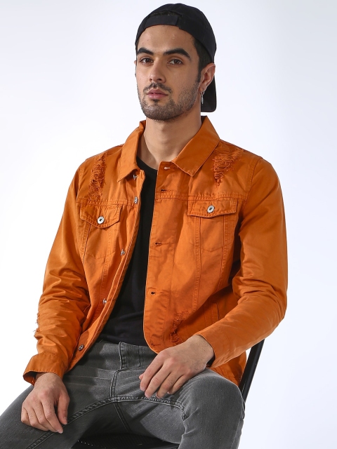 

Blue Saint Men Orange Solid Lightweight Tailored Jacket