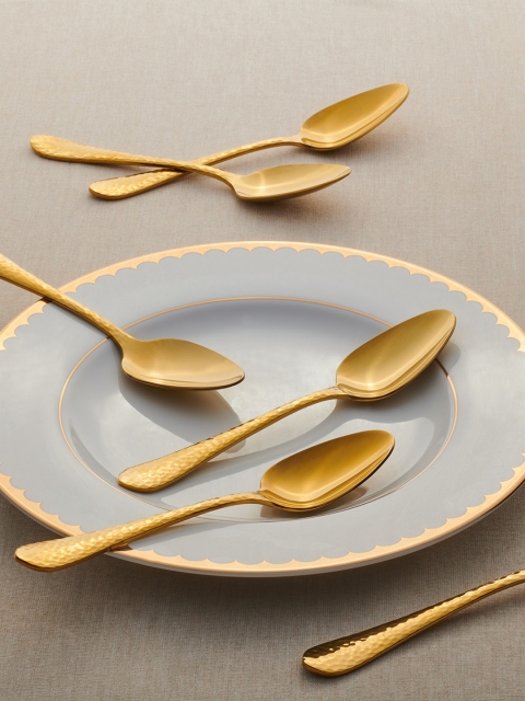 

Pure Home and Living Set of 6 Golden Spoons, Gold