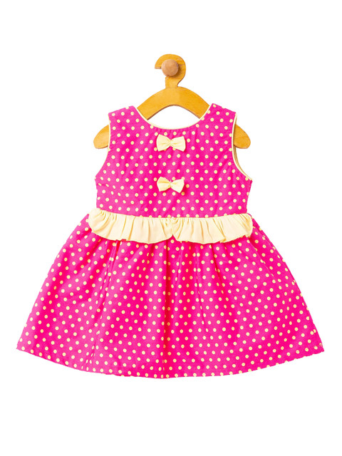 

The Magic Wand Girls Pink Printed Fit and Flare Dress