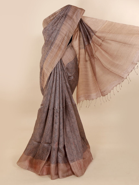 

Pothys Brown Woven Design Pure Silk Saree
