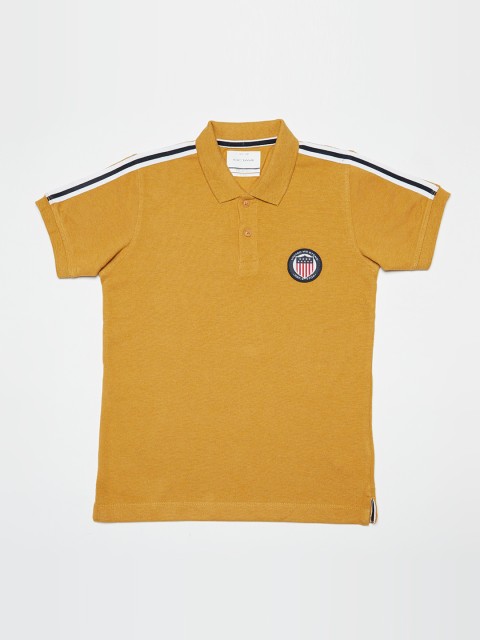 

Octave Boys Yellow Solid Polo Collar T-shirt