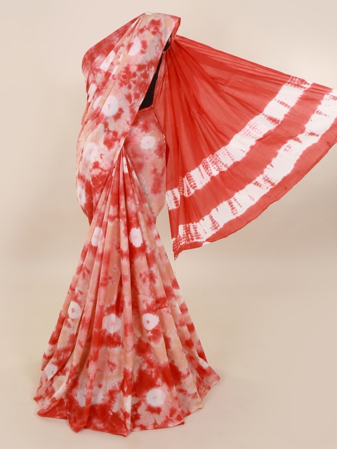 

Pothys Peach-Coloured Dyed Pure Cotton Saree