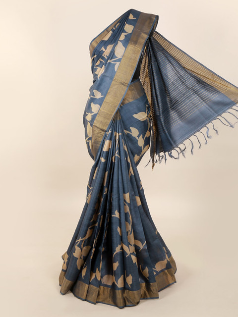 

Pothys Blue Woven Design Pure Silk Saree