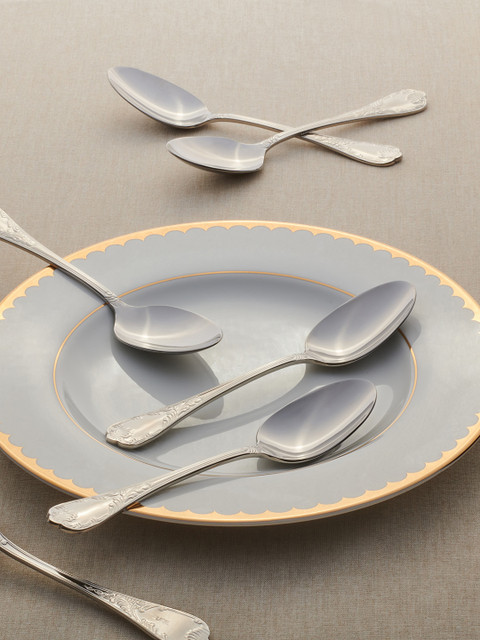 

Pure Home and Living Silver-Toned Royal Oak Teaspoon Set of 6