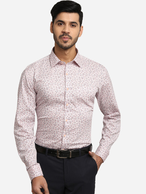 

JADE BLUE Men Pink Regular Fit Printed Casual Shirt