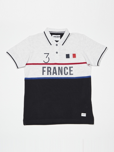 

Octave Boys White Solid Polo Collar T-shirt