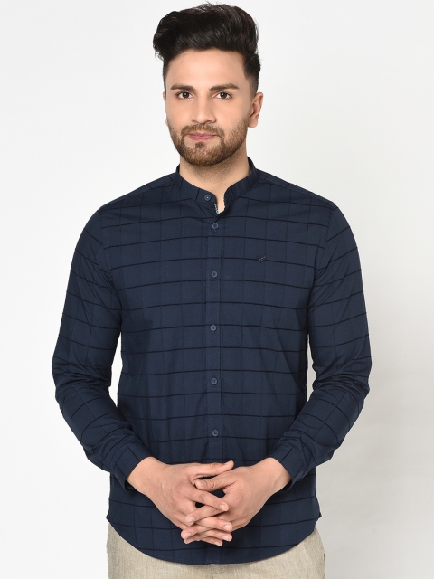 

Blackberrys Men Blue Slim Fit Checked Casual Shirt