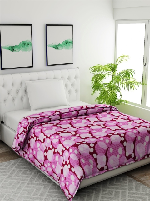 

Salona Bichona Purple & White Abstract AC Room 120 GSM Single Bed Comforter