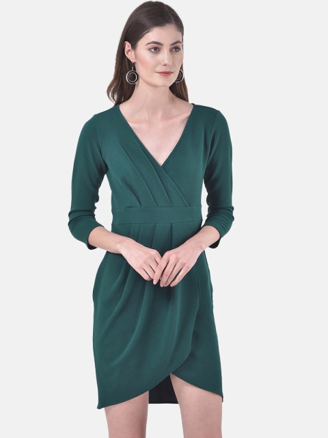

Eavan Women Green Solid Wrap Dress