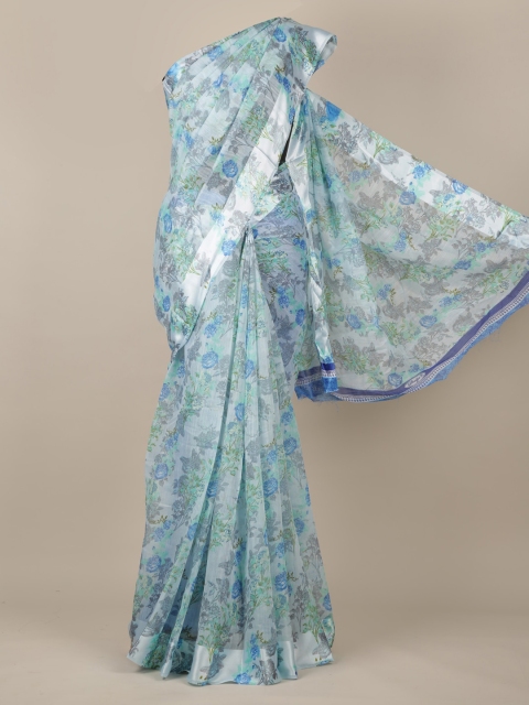 

Pothys Blue Woven Design Jute Silk Saree