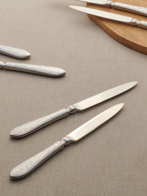 

Pure Home and Living Set of 6 Silver Dessert Knife