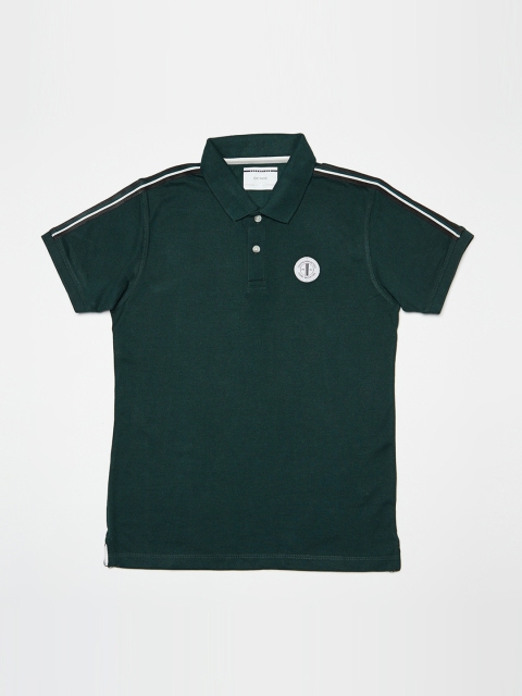 

Octave Boys Green Solid Polo Collar T-shirt