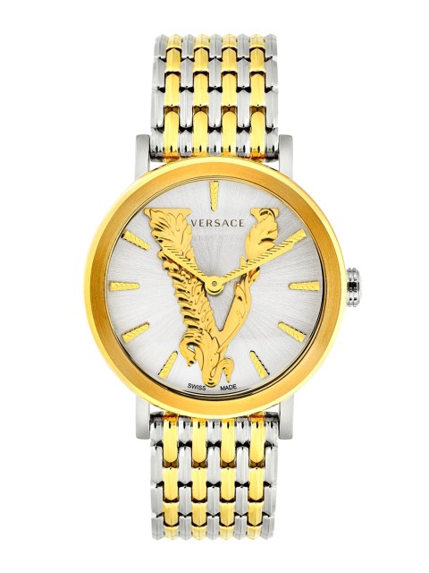 

Versace Women Silver-Toned & Gold-Toned Analogue Watch VEHC00719-Two