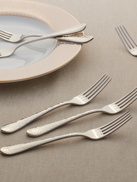 

Pure Home and Living Set of 6 Silver Color Martin Dessert Fork