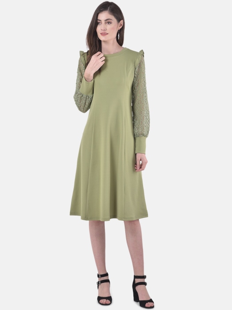 

Eavan Women Green Solid A-Line Dress