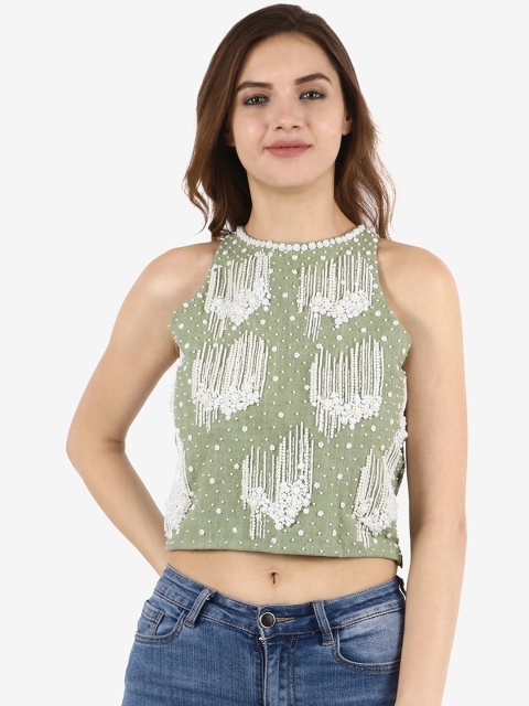 

Diwaah Green Embellished Top