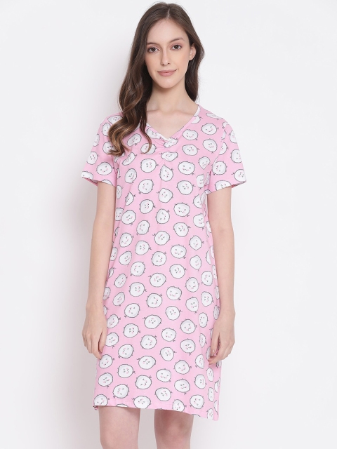 

Kanvin Pink Printed Nightdress