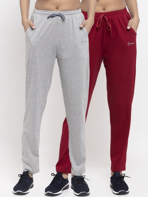 

NEUDIS Women Pack Of 2 Solid Track Pants, Grey
