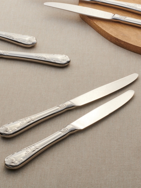 

Pure Home and Living Set of 6 Silver color Royal Oak Table Knife