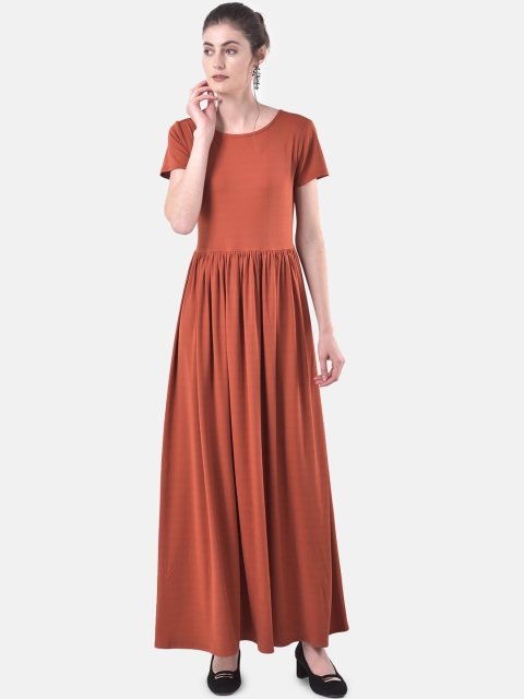 

Eavan Women Rust Solid Maxi Dress