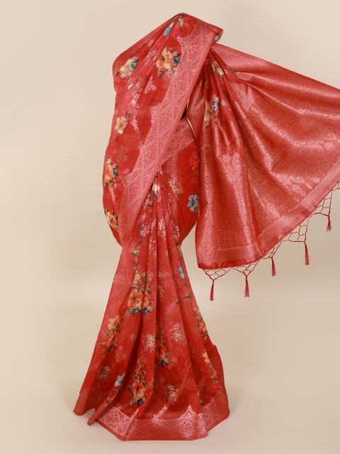 

Pothys Red Printed Pure Silk Saree