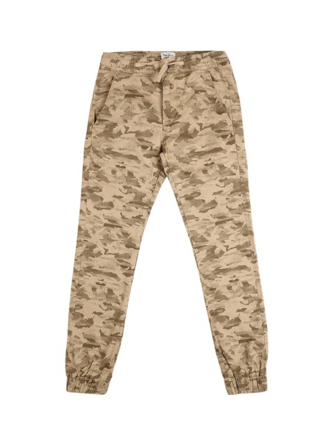 

Pepe Jeans Boys Beige Regular Fit Camouflage Printed Joggers
