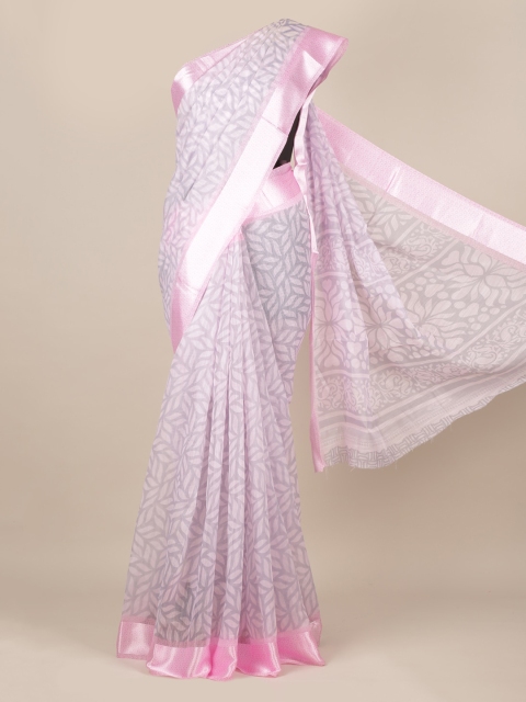 

Pothys Pink Woven Design Jute Silk Saree