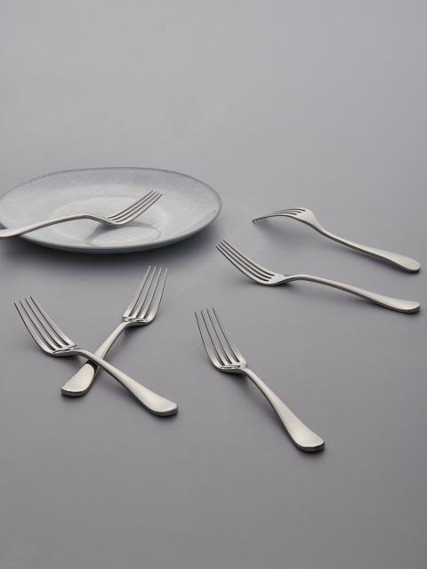 

Pure Home and Living Set of 6 Silver-Toned Birmingham Dessert Forks Set