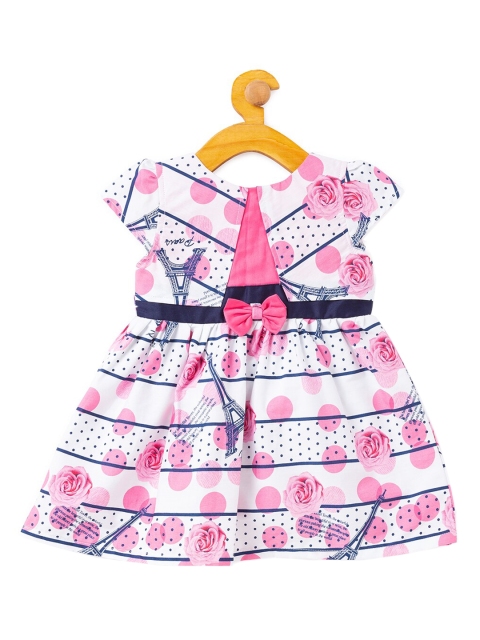 

The Magic Wand Girls Off-White Printed Fit and Flare Dress