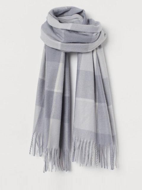 

H&M Women Blue & Grey Checked Scarf
