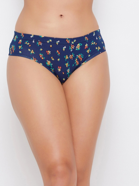 

Clovia Women Blue Floral Printed Hipster Briefs PN2855V083