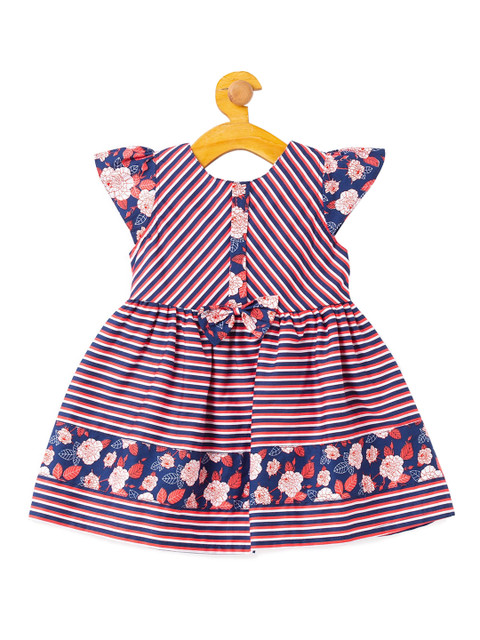 

The Magic Wand Girls Red Striped Fit and Flare Dress
