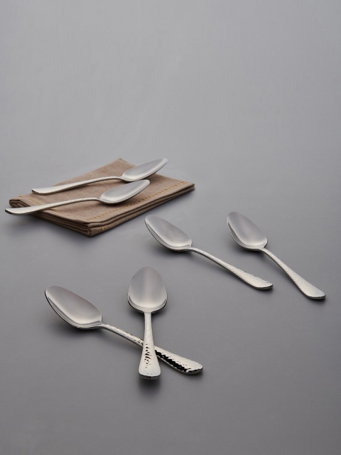 

Pure Home and Living Silver-Toned Martin Dessert Spoon Set of 6