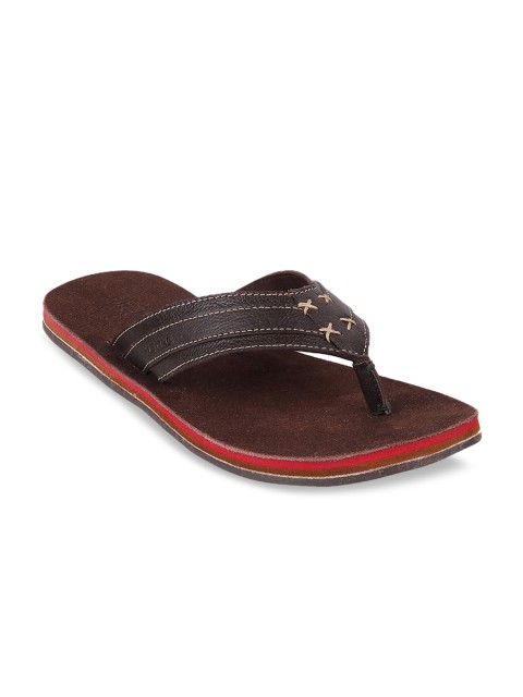 

Metro Men Brown Solid Comfort Sandals