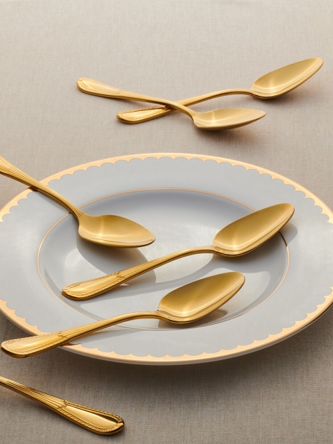 

Pure Home and Living Set of 6 Golden Desert Spoons, Gold