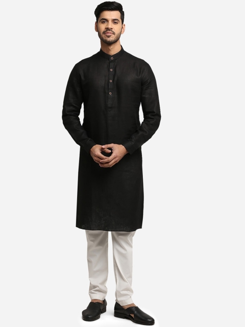

Modi Kurta Men Black Solid Kurta