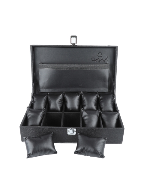 

Omax Women Black & Red Solid 10 Slots Watch Organiser