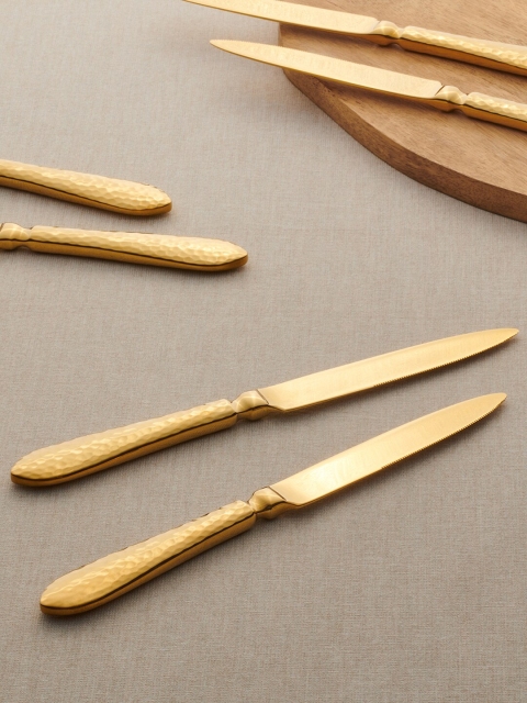 

Pure Home and Living Set of 6 Gold-toned Martin Dessert Knife