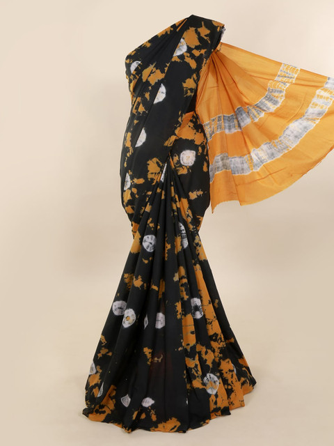 

Pothys Black & Yellow Pure Cotton Woven Design Saree
